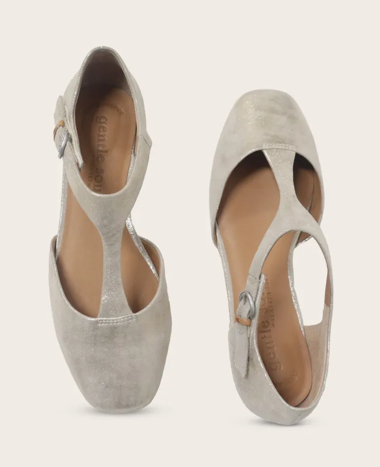 GENTLE SOULS - Wyatt Metallic T-Strap Flat>Kenneth Cole Sale