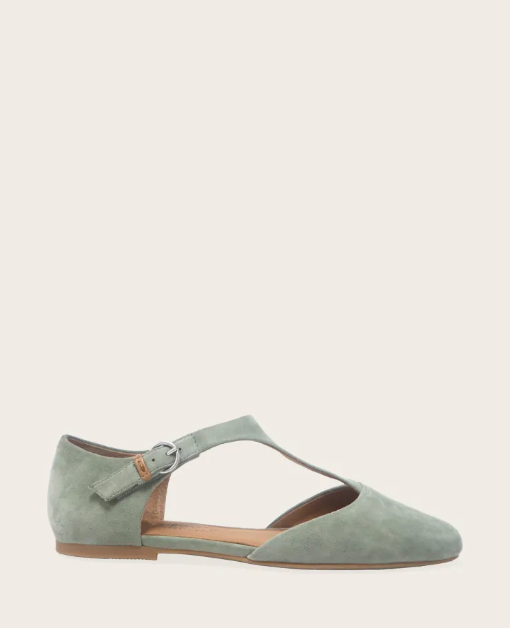 GENTLE SOULS - Wyatt Suede T-Strap Flat>Kenneth Cole Online