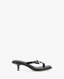 Gillie Embossed Croco Kitten Heel Buckle Sandal>Kenneth Cole Outlet