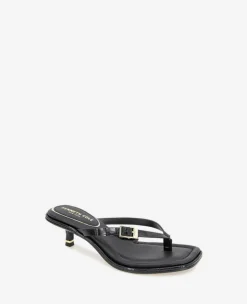 Gillie Embossed Croco Kitten Heel Buckle Sandal><noscript><img width=