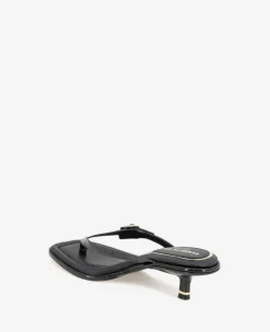 Gillie Embossed Croco Kitten Heel Buckle Sandal><noscript><img width=