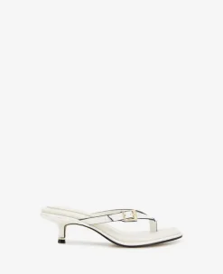Gillie Embossed Croco Kitten Heel Buckle Sandal>Kenneth Cole Clearance
