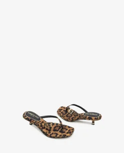 Gillie Leopard Print Kitten Heel Buckle Sandal><noscript><img width=