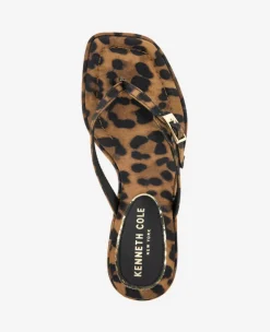 Gillie Leopard Print Kitten Heel Buckle Sandal><noscript><img width=