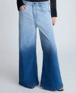 Gradient Dye Wide Leg Denim Jean><noscript><img width=