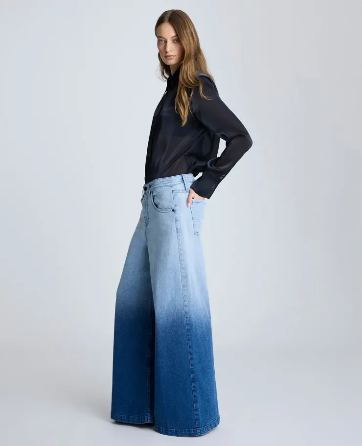 Gradient Dye Wide Leg Denim Jean>Kenneth Cole Best