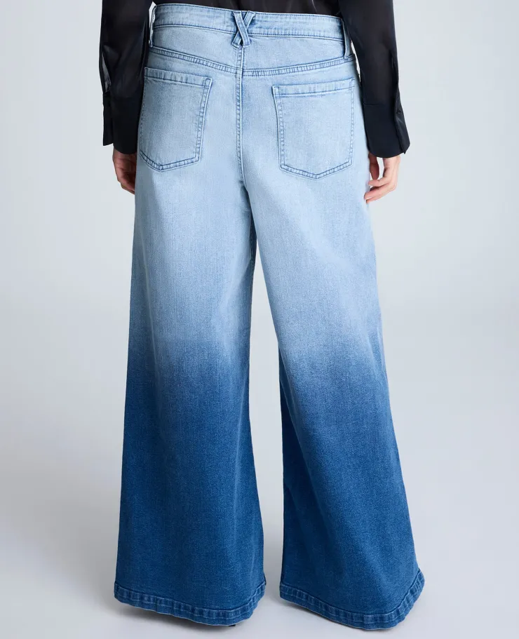 Gradient Dye Wide Leg Denim Jean>Kenneth Cole Best