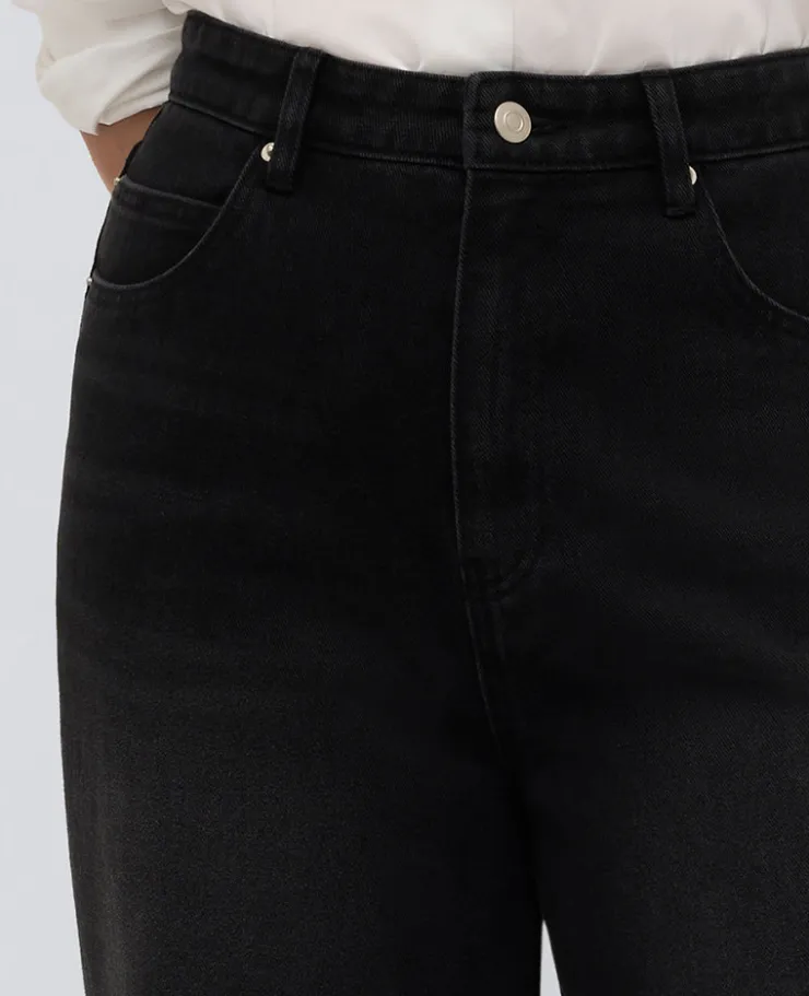 High Rise Barrel Leg Denim Jean>Kenneth Cole Online