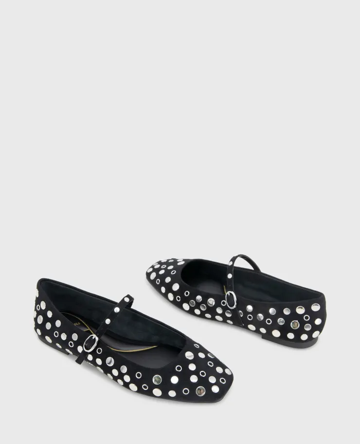 Jasper Suede Stud Ballet Flat>Kenneth Cole Online