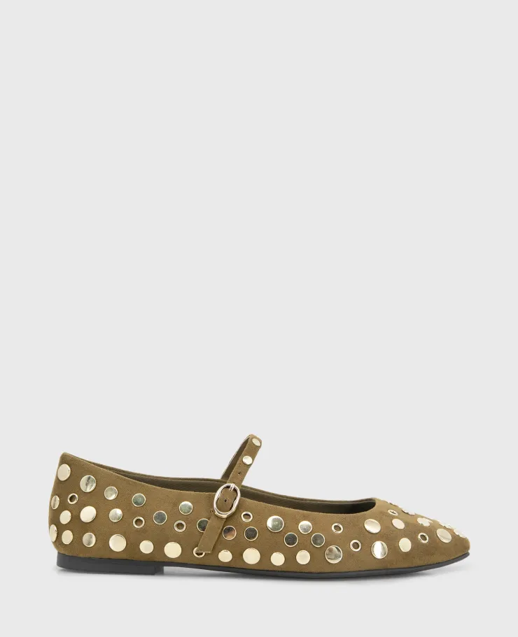 Jasper Suede Stud Ballet Flat>Kenneth Cole Discount