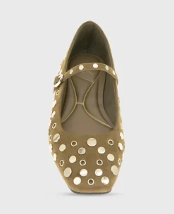 Jasper Suede Stud Ballet Flat><noscript><img width=