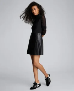 Jodie Mock Neck Mixed Media Dress><noscript><img width=