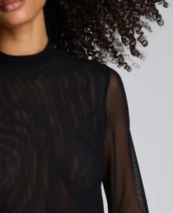 Jodie Mock Neck Mixed Media Dress><noscript><img width=