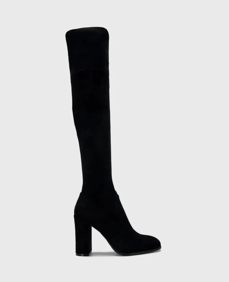 Josie Suede Tall Knee Heeled Boot>Kenneth Cole Clearance