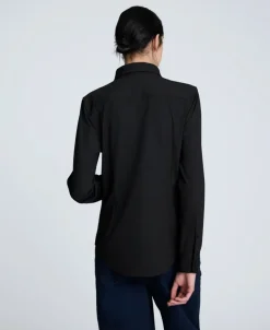 Knit Button Front Long Sleeve Shirt><noscript><img width=
