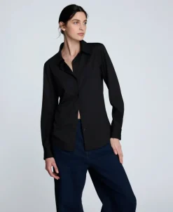 Knit Button Front Long Sleeve Shirt><noscript><img width=