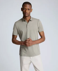 Knit Two-Toned Button Polo>Kenneth Cole Online