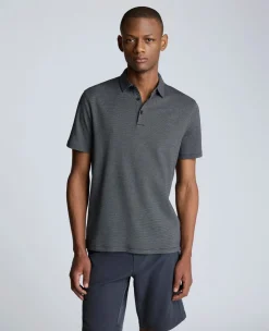 Knit Two-Toned Button Polo><noscript><img width=
