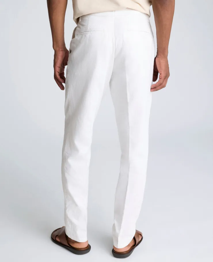 Linen Blend Slim Fit Flat Front Chino Pant>Kenneth Cole