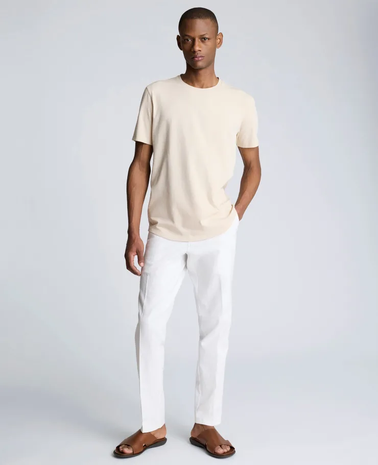 Linen Blend Slim Fit Flat Front Chino Pant>Kenneth Cole