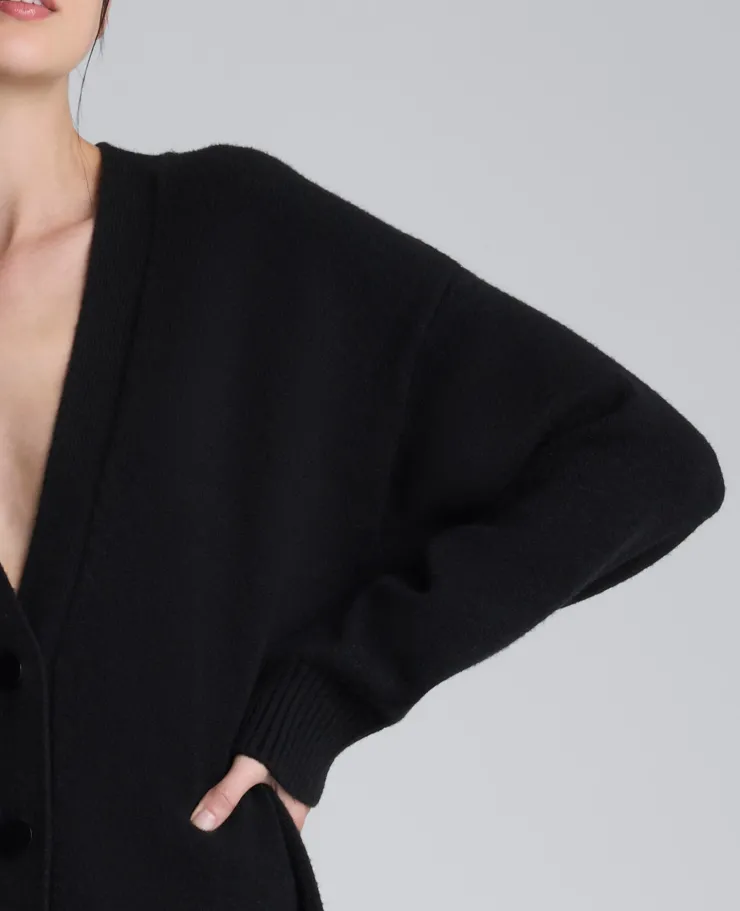 Long Button Front Cardigan Duster>Kenneth Cole Outlet