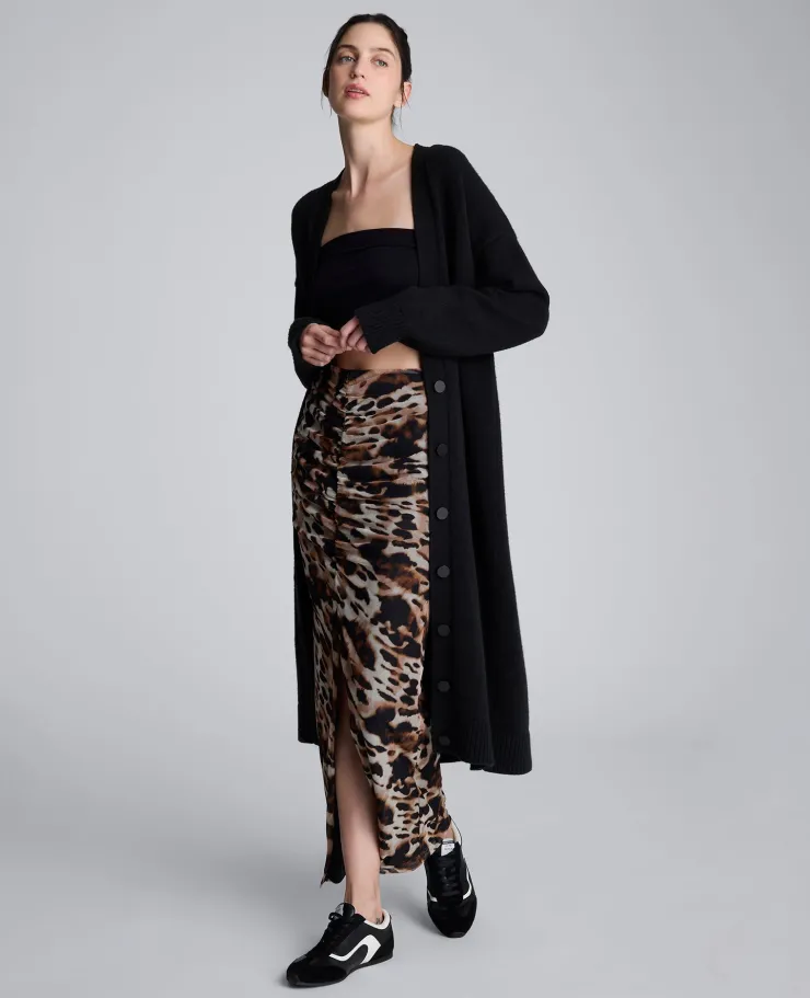 Long Button Front Cardigan Duster>Kenneth Cole Outlet