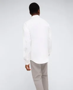 Long Sleeve Button Down Stretch Shirt with Pocket><noscript><img width=