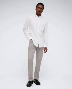 Long Sleeve Button Down Stretch Shirt with Pocket><noscript><img width=