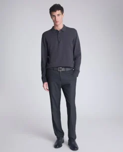 Long Sleeve Button Sweater Polo><noscript><img width=