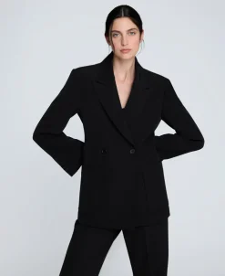 Luxe Twill Double Breasted Jacket><noscript><img width=