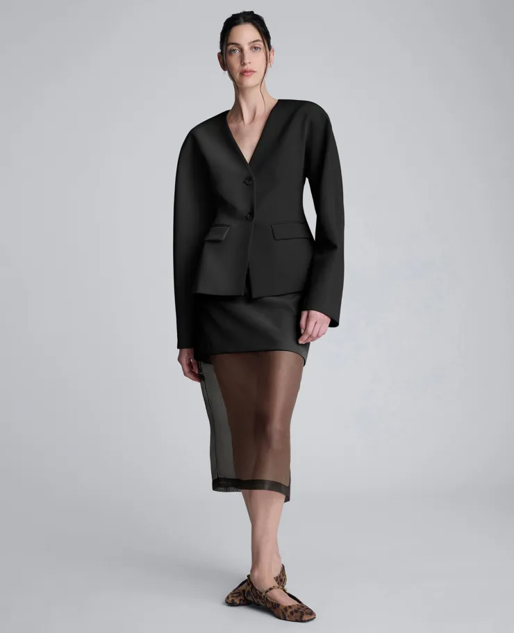 Luxe Twill Rounded Shoulder Jacket>Kenneth Cole Clearance