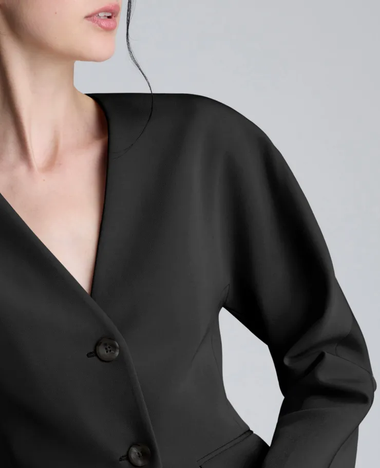 Luxe Twill Rounded Shoulder Jacket>Kenneth Cole Clearance