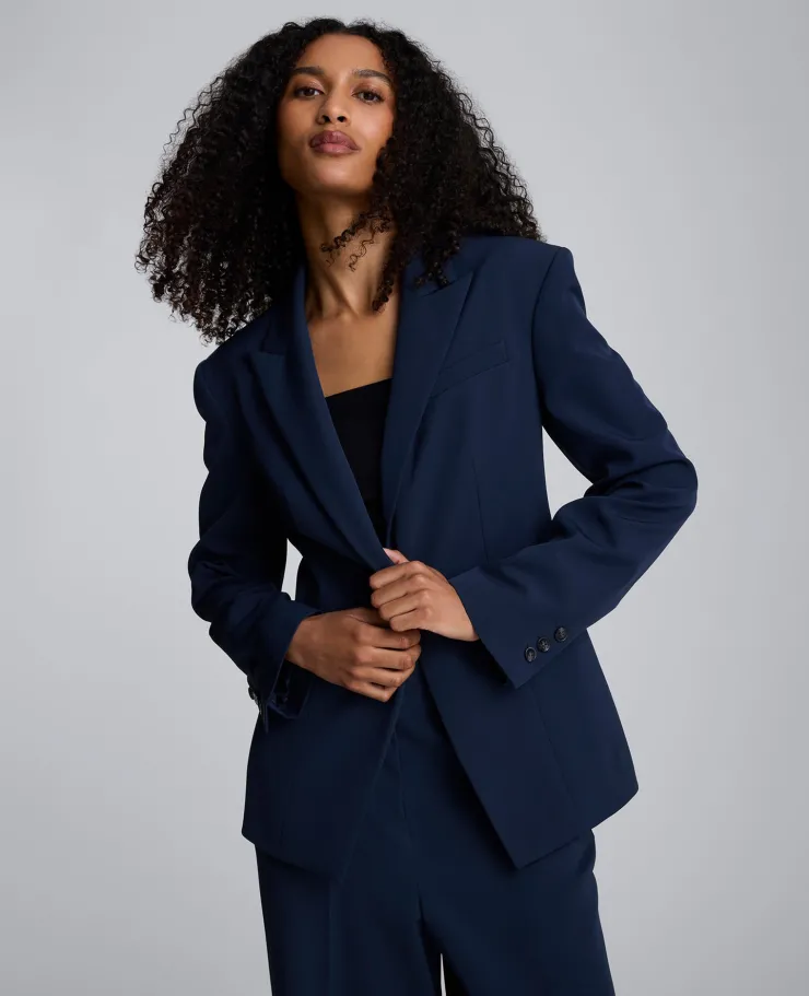 Luxe Twill Slim One Button Jacket>Kenneth Cole New
