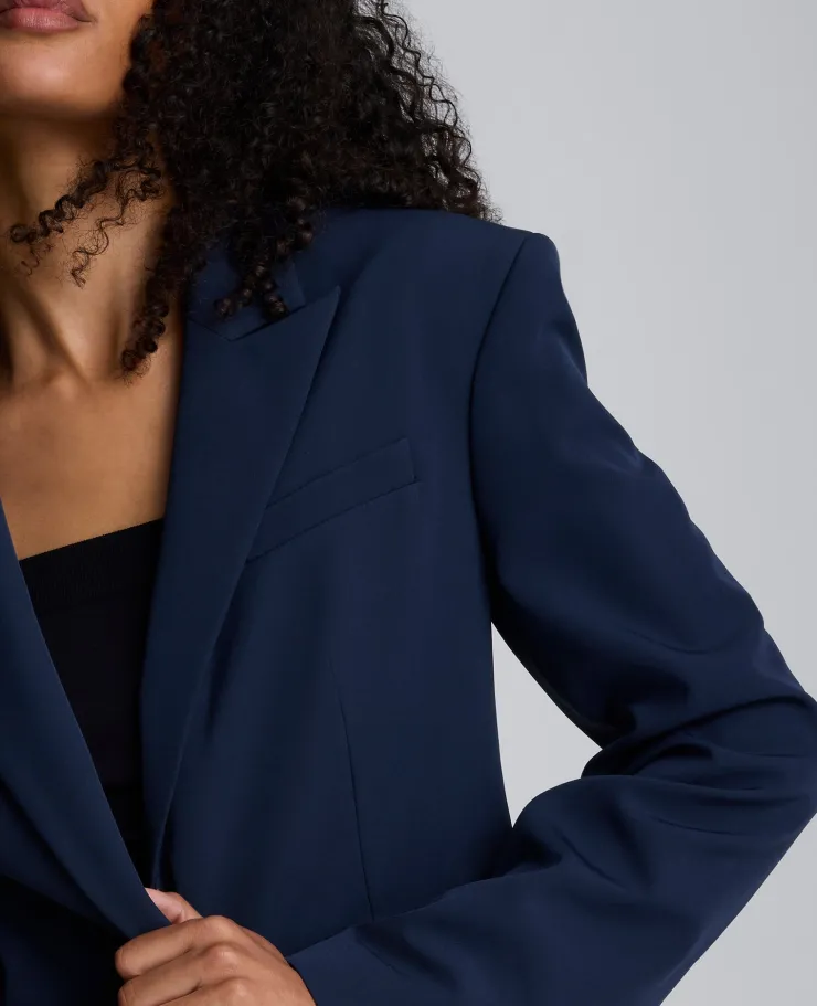 Luxe Twill Slim One Button Jacket>Kenneth Cole New