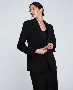 Luxe Twill Slim One Button Jacket><noscript><img width=