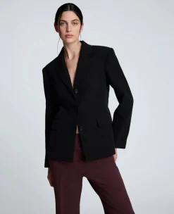 Luxe Twill Three Button Contoured Jacket>Kenneth Cole Clearance