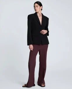 Luxe Twill Three Button Contoured Jacket><noscript><img width=