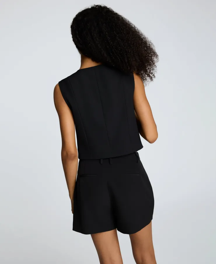 Luxe Twill Three Button Vest>Kenneth Cole