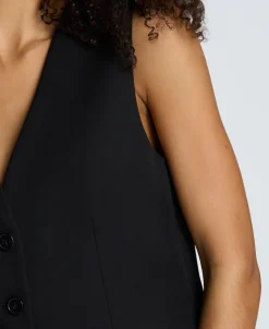 Luxe Twill Three Button Vest><noscript><img width=
