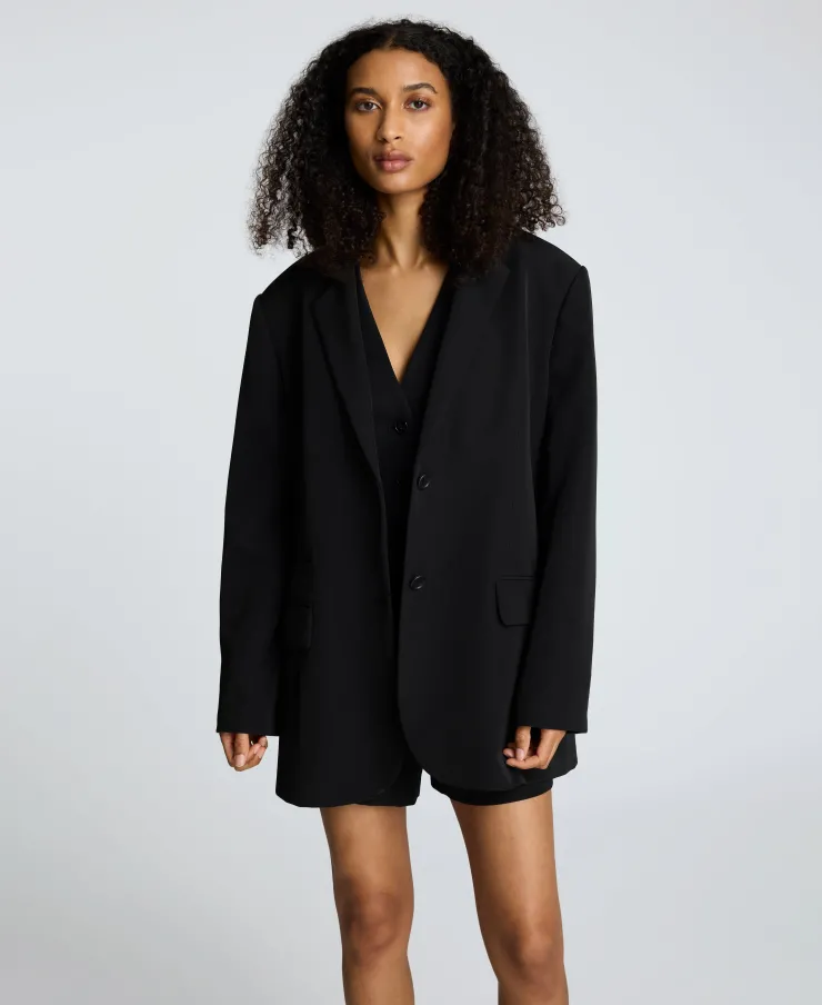 Luxe Twill Two Button Boyfriend Jacket>Kenneth Cole Hot