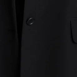 Luxe Twill Two Button Boyfriend Jacket><noscript><img width=