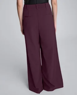 Luxe Twill Wide Leg Inverted Pleat Front Pant><noscript><img width=