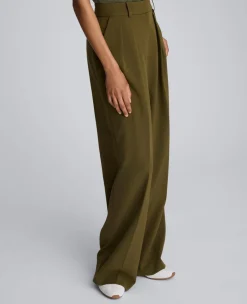 Luxe Twill Wide Leg Pleat Front Pant><noscript><img width=