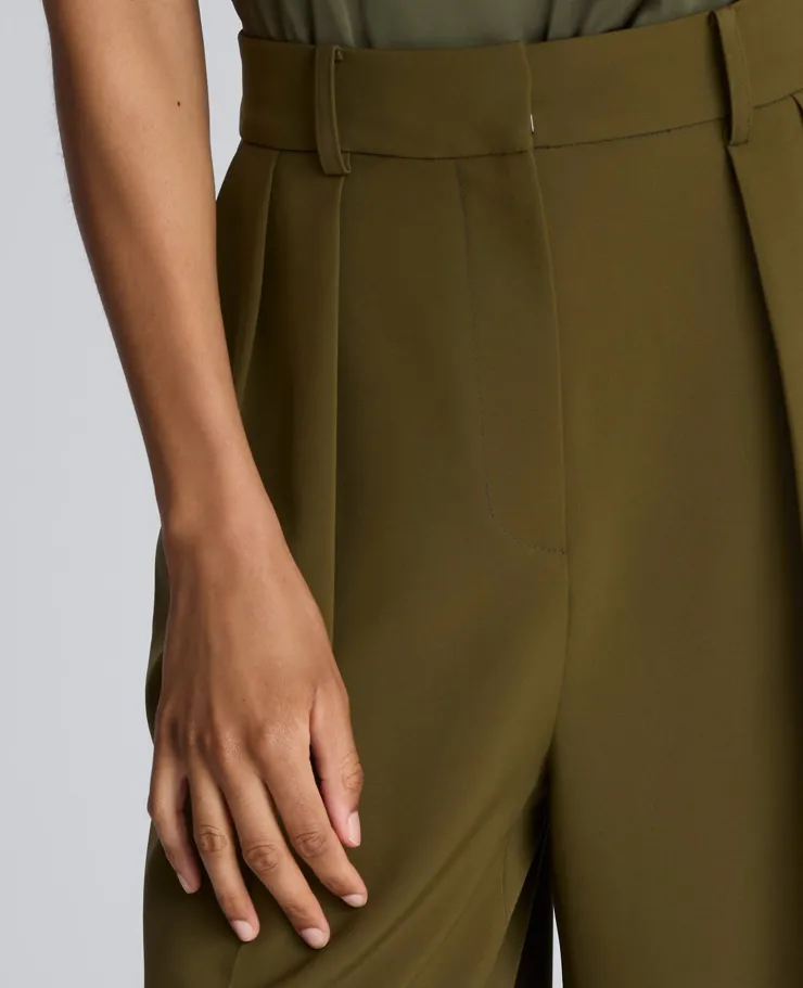 Luxe Twill Wide Leg Pleat Front Pant>Kenneth Cole Clearance