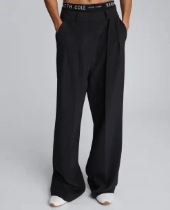 Luxe Twill Wide Leg Pleat Front Pant>Kenneth Cole Discount