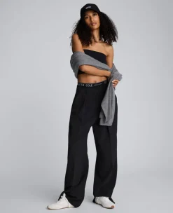 Luxe Twill Wide Leg Pleat Front Pant><noscript><img width=