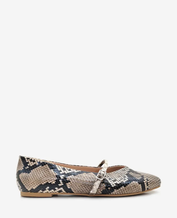Magnolia Snakeskin Leather Ballet Flat>Kenneth Cole Outlet