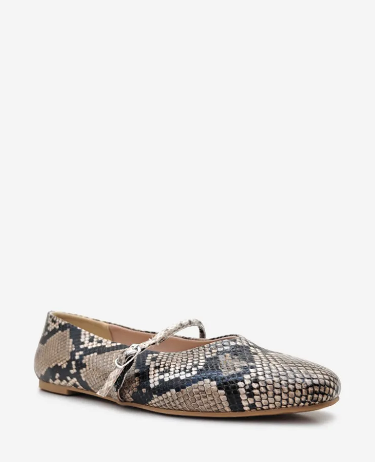 Magnolia Snakeskin Leather Ballet Flat>Kenneth Cole Outlet