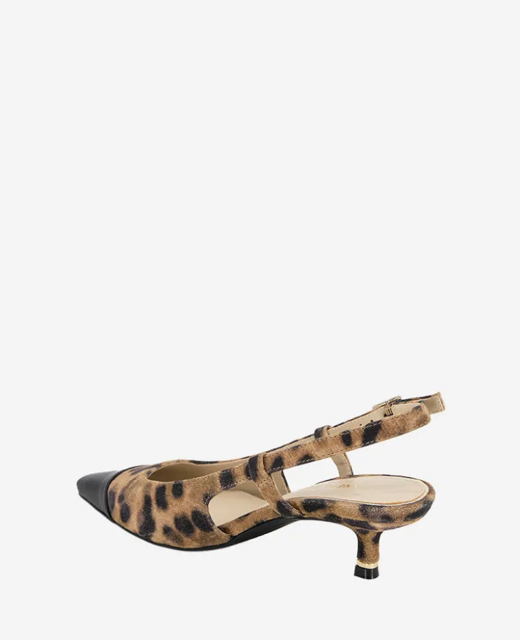 Martha Cap Toe Slingback Kitten Heel>Kenneth Cole