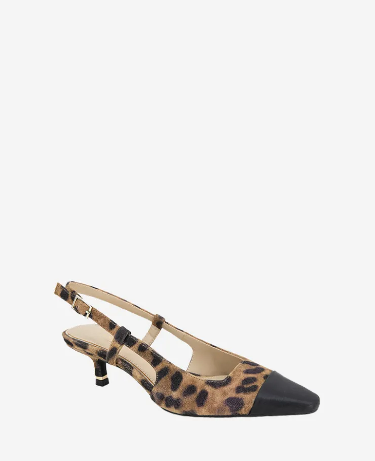 Martha Cap Toe Slingback Kitten Heel>Kenneth Cole